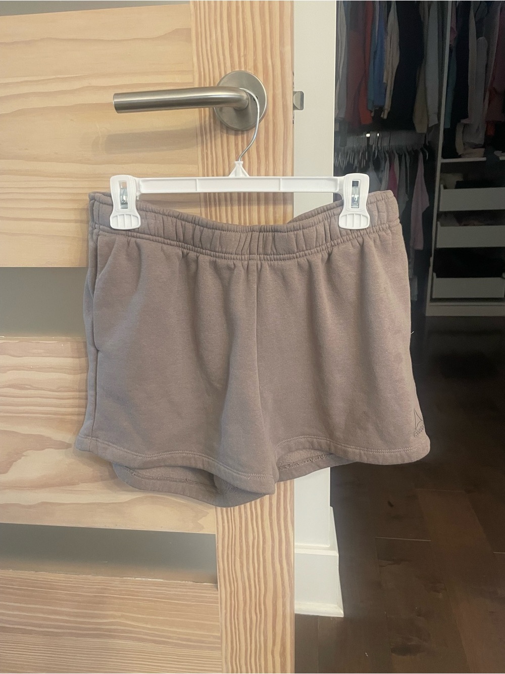 Women’s Taupe Reebook Fleece Shorts - medium